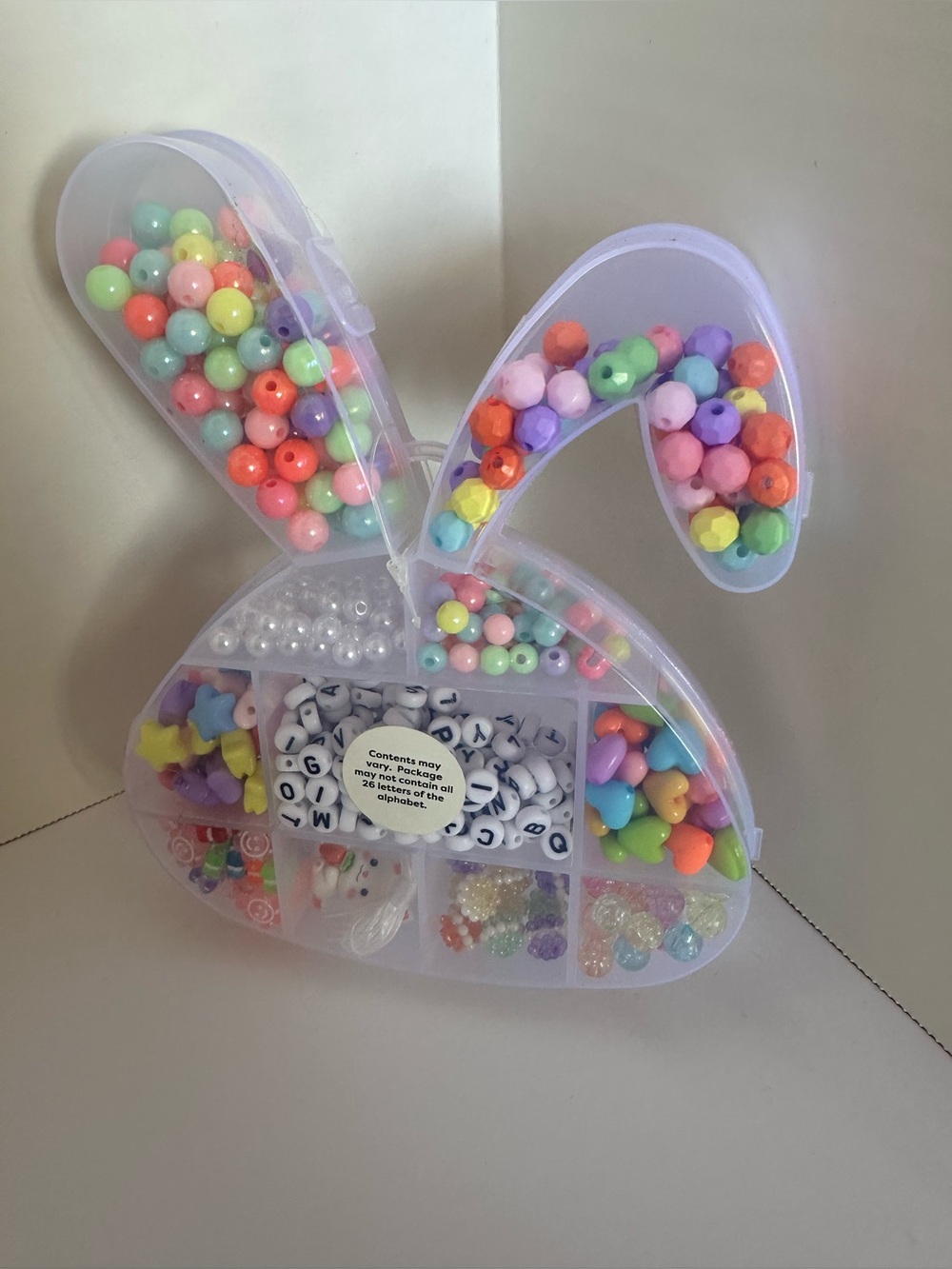 Kids Bunny Bead Jewelry Kit - Pastel Multicolor
